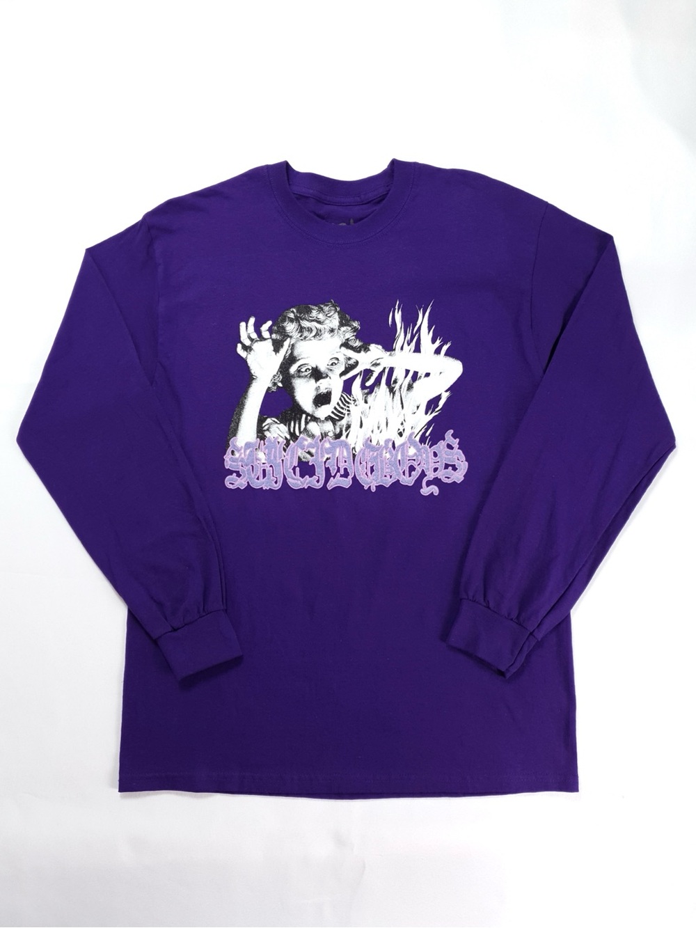 G59 Suicideboys Stop Staring At The Shadows Album L/S Purple Mens Size Medium
